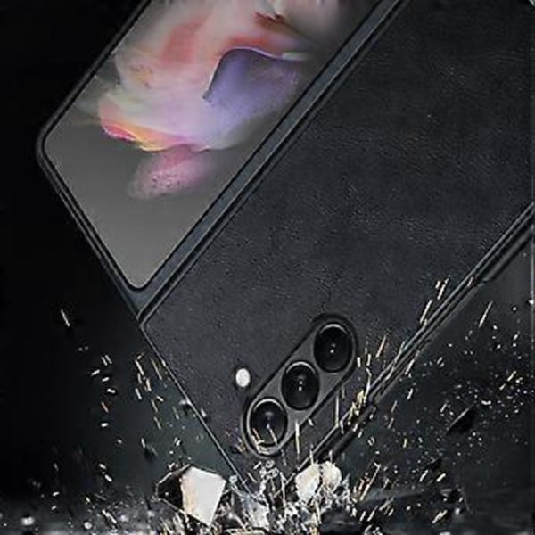 SULADA Fodral för Samsung Galaxy Z Fold5 5G i PU-läderbelagt TPU+PC, Anti-fall (Stil C)
