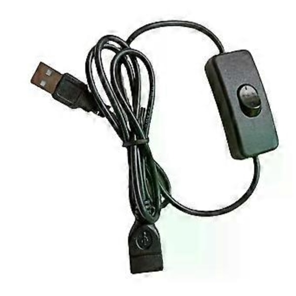 100 cm USB-kabel forlængerledning med ON/OFF-kontakt USB-kabel forlænger Toggle USB-strømforsyningsledning Holdbare adaptertilbehør (A2 501 Hvid)