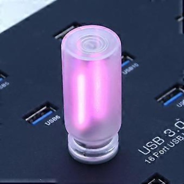 Retro Billampa LED Atmosfärslampa Mini Storlek Touchkontroll USB Bilgränssnitt Nattlampa Mini Fordonsinredningslampa (Gul)