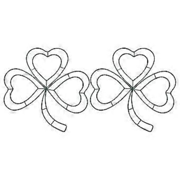 2 st St. Patrick's Metallkransram Irländsk Shamrock Trådkrans Stödram