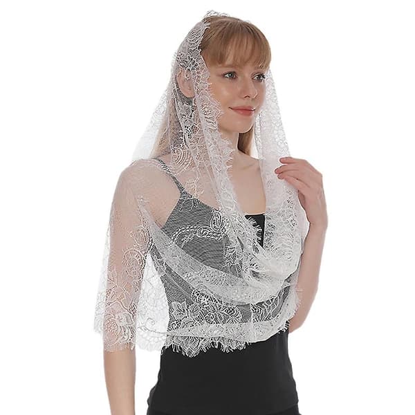 Mantilla Slør Katolsk Hodeplagg Spanske Mantillas for Chur