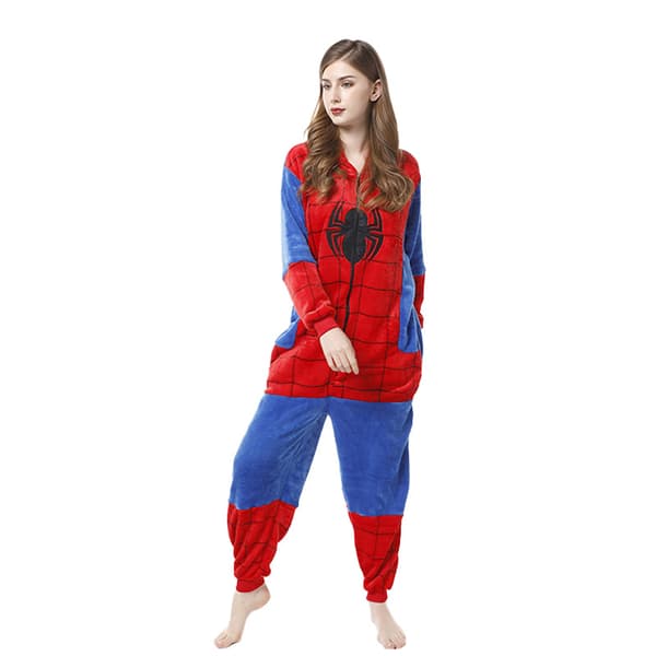 Spiderman Onesie Pyjamas - Behagelige og Bløde Pyjamas (S 145-154cm)