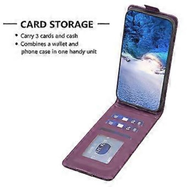 BF30 Fodral för Samsung Galaxy S23 Ultra Vertikalt Flippställ Kortplatser Präglad Läder Telefonfodral (Stil B)