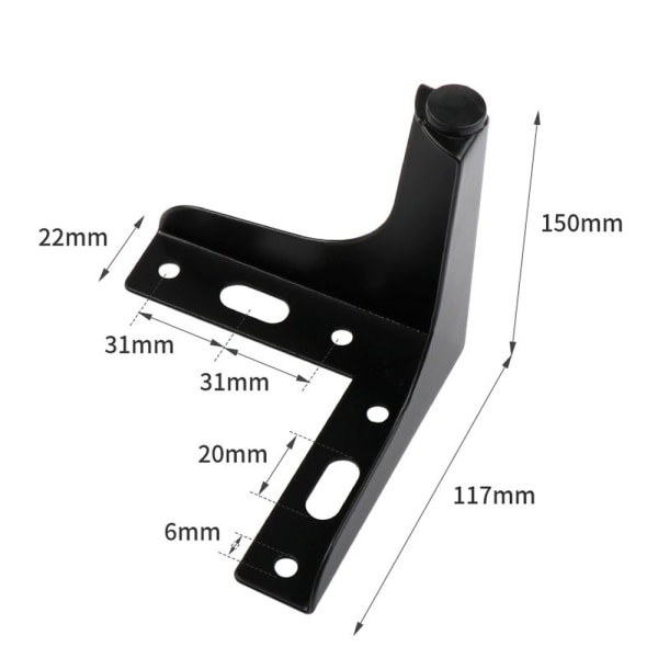 8 st svarta möbelben i metall, 15 cm svarta soffben, moderna möbelben i metall för soffa, bord,