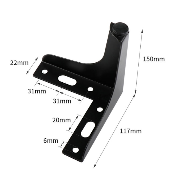 8 stk. sorte metalmøbelben, 15 cm sorte sofaben, moderne metalmøbelben til sofa, bord,