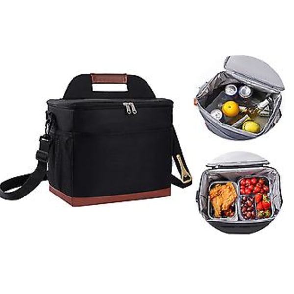 100% uusi, lämpöeristetyt lounaslaatikot, eristetty kannettava luova suuri kapasiteetti unisex monivärinen Oxford-kangaskassi (16L 5)