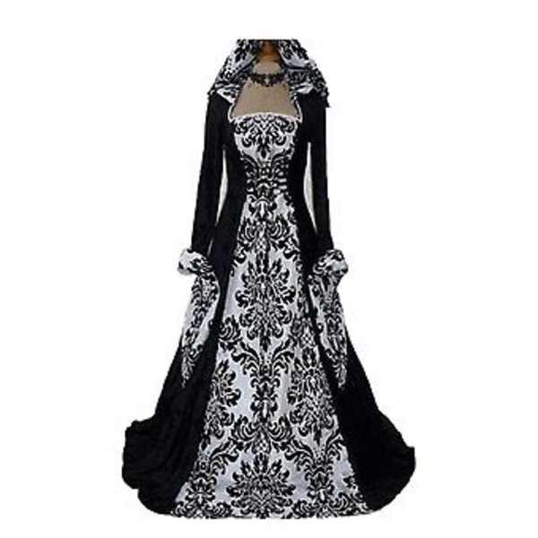 Bedste Tilbud - Halloween Dame Renaissance Middelalder Kostume Fancy Kjoler Cosplay 100% NY 52% RABAT (L Sort)