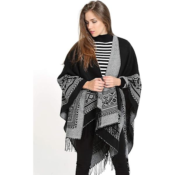 Elegant kappa med varm och öppen fyrkantig form för höst och vinter