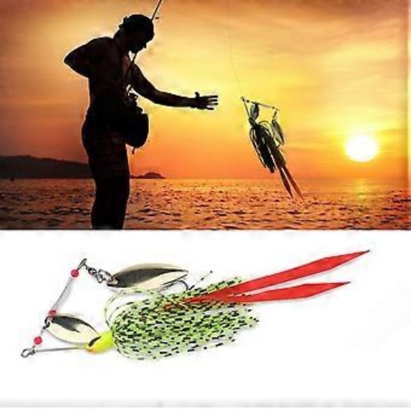 Fiskespön Terminator Snurrbait Set Buzzbaits med Kjolar Fiskeutrustning Tillbehör