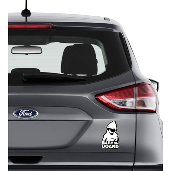 Decal World Baby On Board -tarra, vinyyliautotarra | Yksittäinen | Helppo
