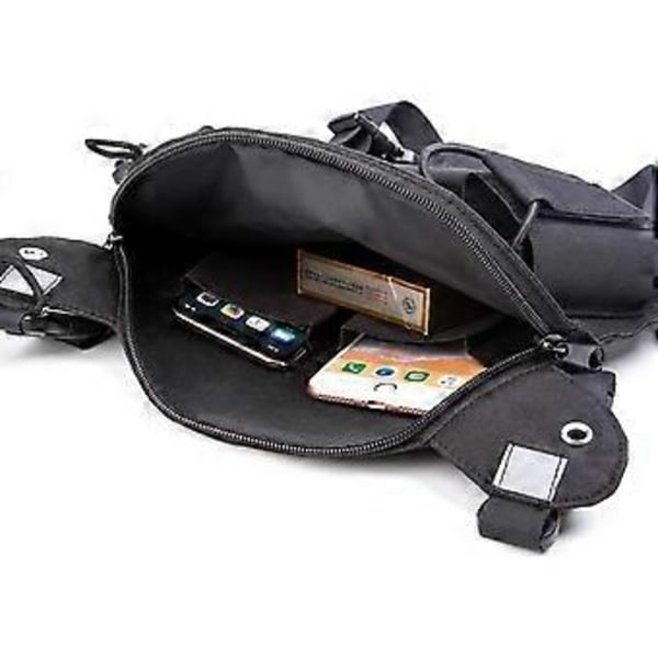 Radio Pack Ryggsäck Bärväska för Tvåvägsradio för Löpning Cykling Vandring Camping Svart (FÄRG 1)