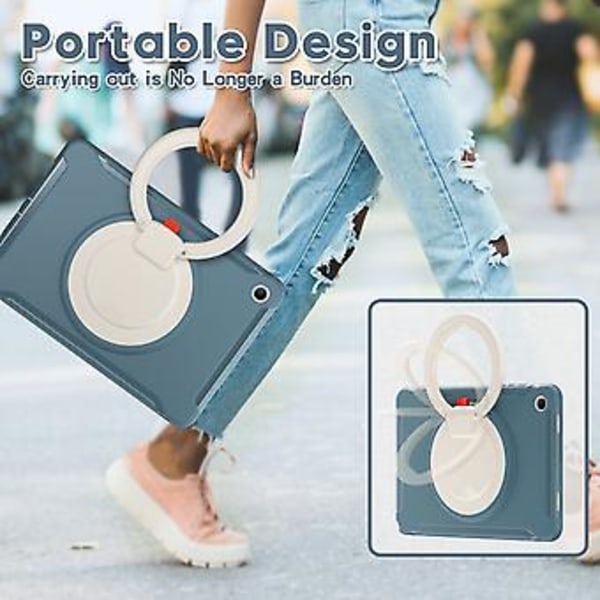 TPU + PC Skyddande Tabletfodral För Samsung Galaxy Tab A9+ (Kornblått)