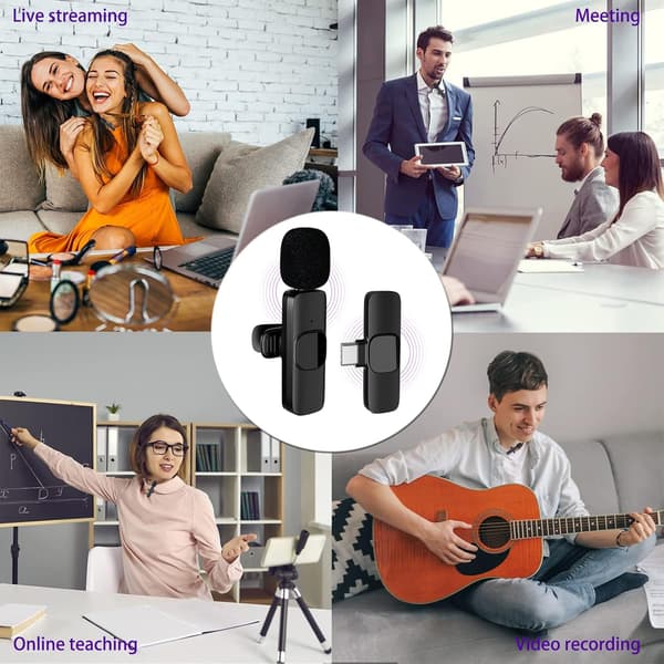 Langaton Plug & Play -lavalier-mikrofoni iPhone/iPad/iOS/Andr