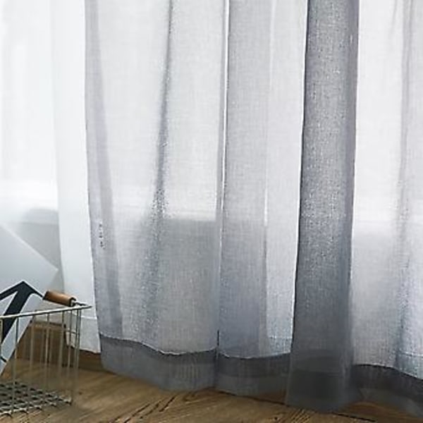 Tulles Baggrunds Draperinger Gardin Semi-mørklæggende Design Elegant Gardin til Bryllup (134*240 Punch Grå)