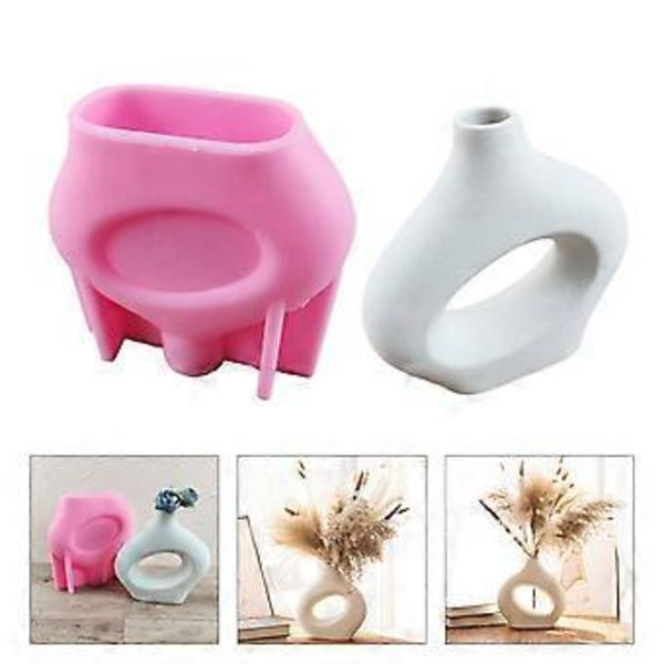 Blomsterpotte Silikone Resin Form Blomst Epoxy Resin Støbeform Sukkulent Vase Cementform Planteholder Voksform ( )