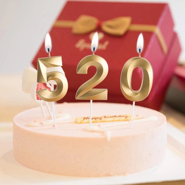 Födelsedagsljus Number Cake Topper Grattis på födelsedagen Cake Candles D