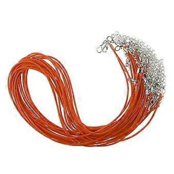 20 Stykker DIY Håndlavet Halskæde Snor Reb Smykkefremstillingsmaterialer (Orange)