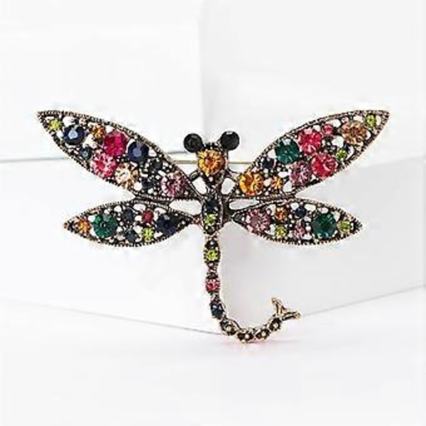 Håliga trollsländor Brosch Legering Grön Färgstark Retro Stil Portabel för Daglig Användning för Elegant Outfit Förbättring Färg(Färg)