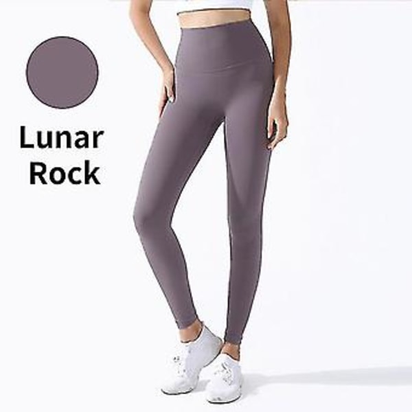 Høytaljede Leggings med Naked Feeling Push Up Sport Kvinner Fitness Løping Yoga Bukser Energi Sømløse Leggings Treningsstudio Jente Leggings (L Lunar Rock)