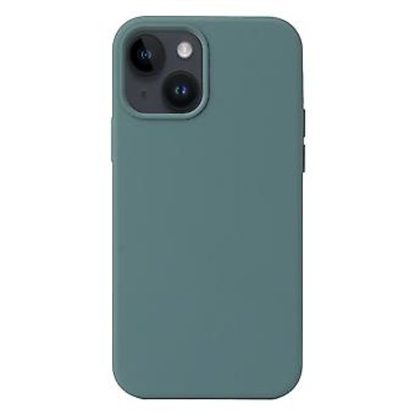 Flytande Silikon Mobilskal för iPhone 15 Plus (Tallbarrsgrön)