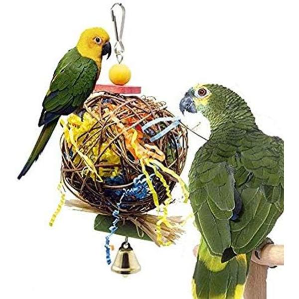 2 kappaletta luonnonlintujen pureskeluleluja Sepak Takraw paperi Forager Shr