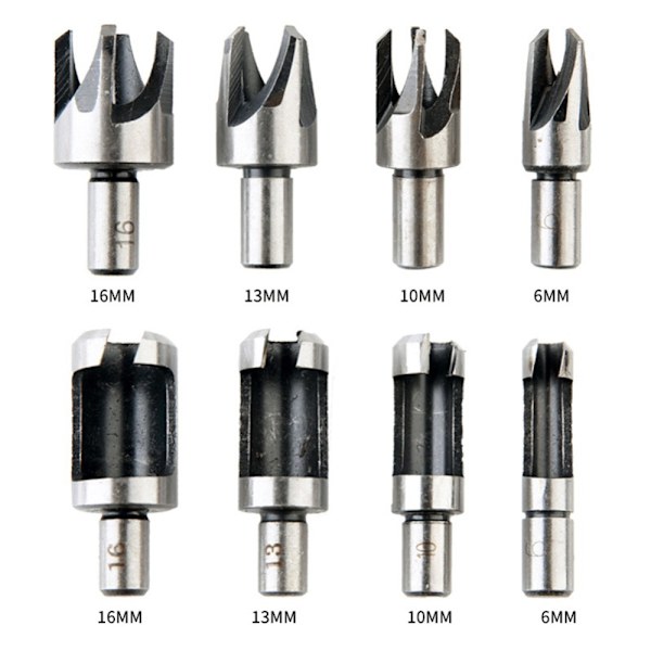 8PCS HSS Träpluggfräs Träskärverktyg Pluggborr Trä