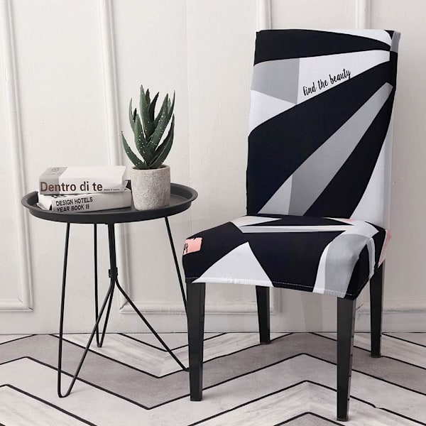 4 Stolsöverdrag Universal Dining Slipcover Avtagbar Tvättbar Lätt