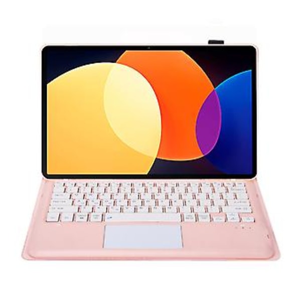 Tangentbordfodral i läder för surfplatta A0N10-A (Rosa)