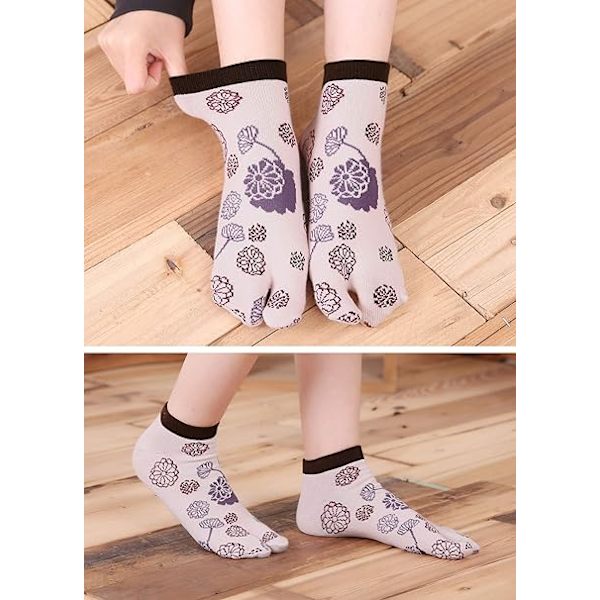 36-41, 4 par, japanska kvinnors Tabi-strumpor Flip Flop Sandal Get
