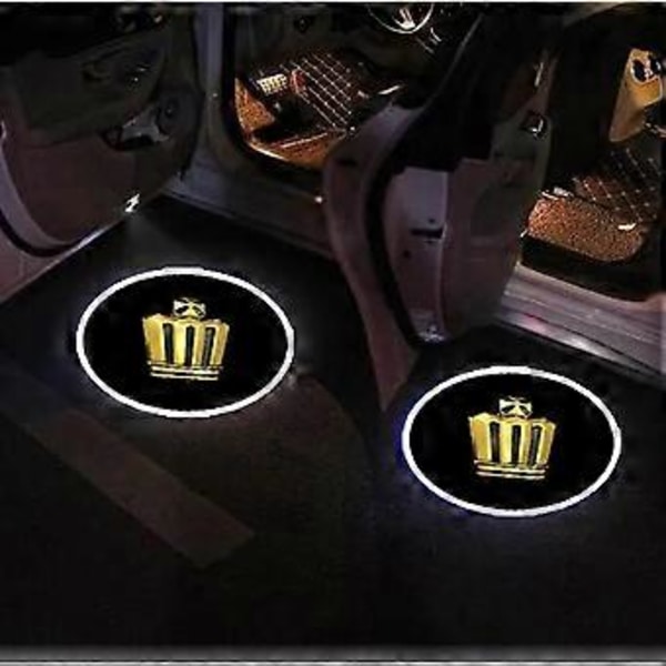 2 kpl Yhteensopiva Toyotan Crownin kanssa Langattomat Auton Oven Logon Valot LED HD Tervetuloa Kohteliaisuus Haamuvarjo Projektorilamppu Yhteensopiva Toyotan Autojen kanssa