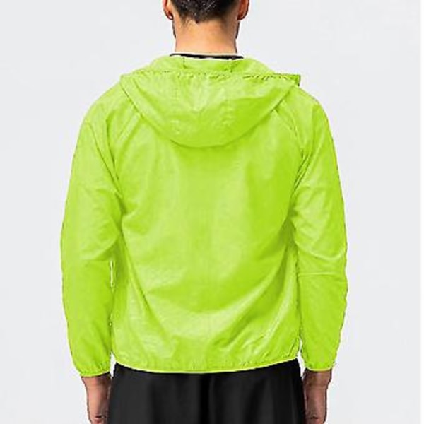 Lätt Herr Casual Jacka Combat Utomhus Vandring Huva Kappa Överdelar-r (XL Grön)