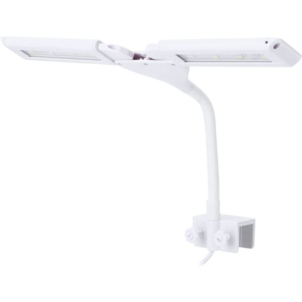 Hållbar och säker energibesparande LED-akvarielampa med clip-on, justerbart ljus LED-akvarielampa, vit