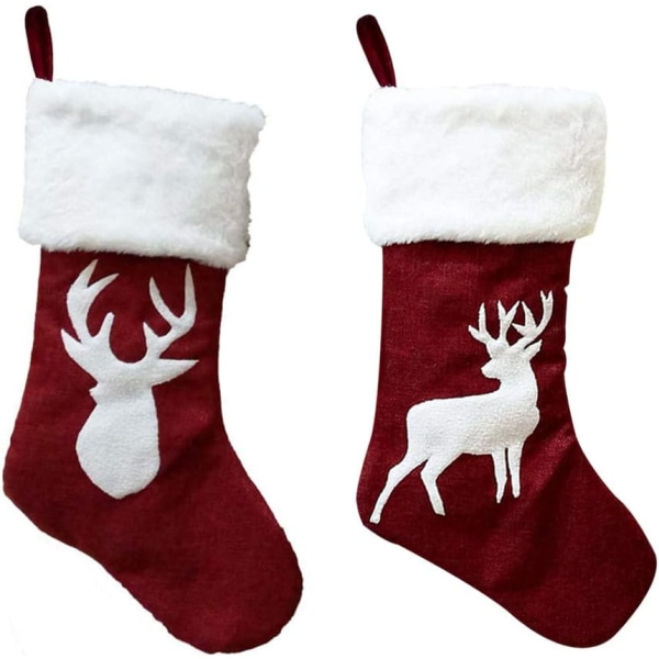 Julstrumpe Presentpåse 2st Julstrumpa Stor Godispåse C