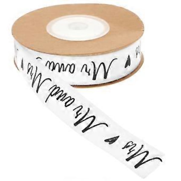 Delikat Gavebånd Bomuld DIY Bånd Kreativt Bånd Layout til Bryllupsfest Havearbejde Håndværk (Mr. og Ms.)