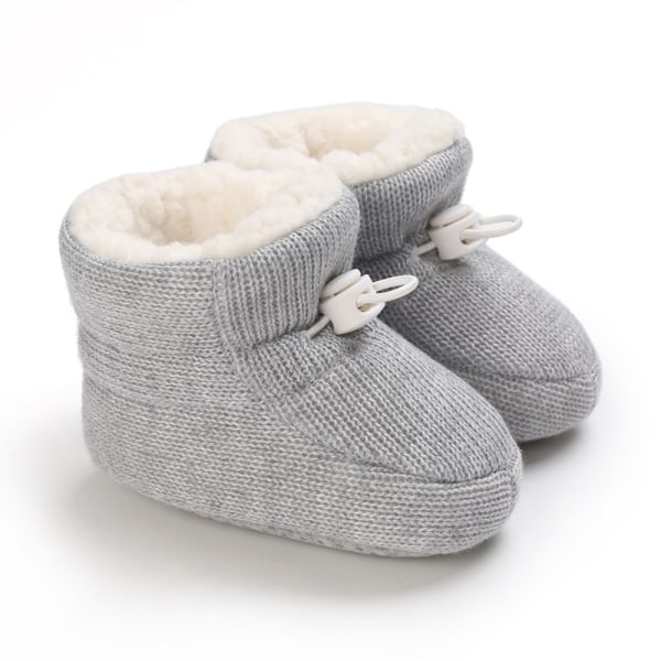 Baby Boy Girl Ankle Boots, Nyfödda Vinter Varma Mjuka Snö Boots Spjälskor Skor Toddler Halkfri Första Ste