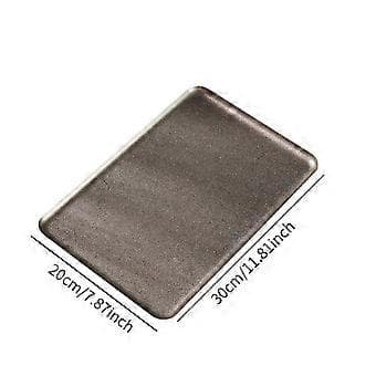 Rektangulär Serveringsbricka, Köksbakplåt, Matbricka, Förvaringsbricka, Bakplåt för Matlagning Restaurang (30cmx20cm)