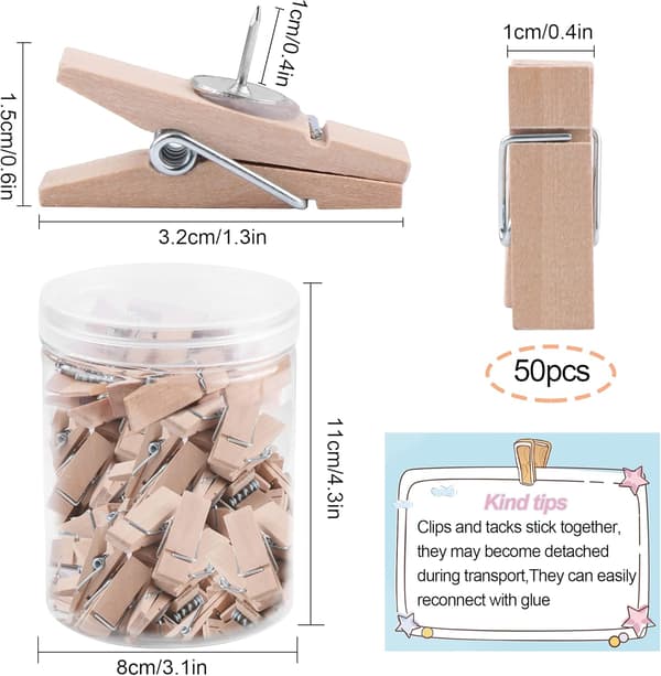 50 stk. trykknapper med klips, trykknapper med treklips