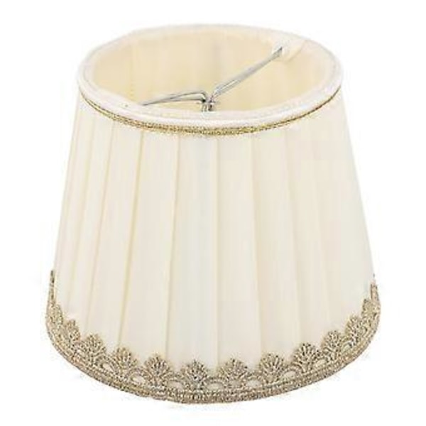Lampeskjermer Stoff Lampeskjerm Chiffon Lampeskjerm Trommel Lampeskjermer Erstatning Dekor Lysdeksel 14.5X12 Beige