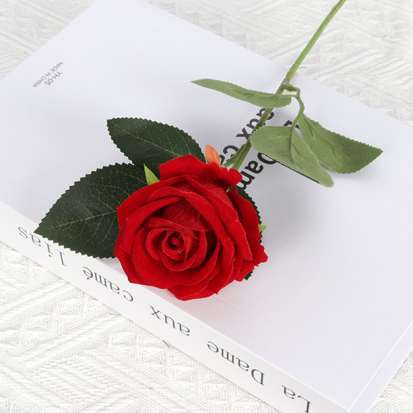 10 st Falsk konstgjord ros sidenblommabukett för bröllopsinredning