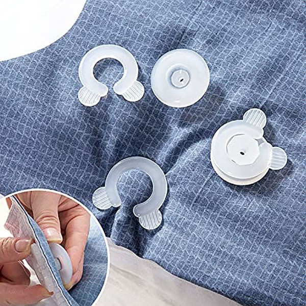 Täcke Clips, 12 st genomskinliga täcke clips plast täcke hållare