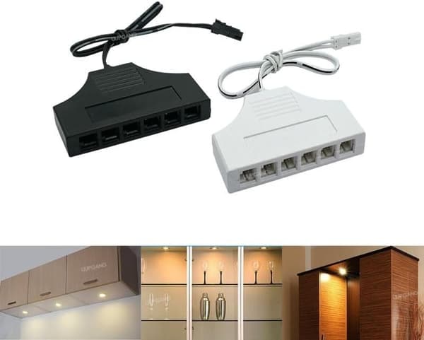 2-polet 1 til 6 huller splitterboks 2468 terminal ledningsforbindelsesboks til LED-båndlys skab lys strøm