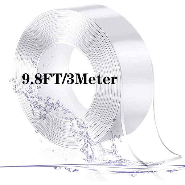 3 meter ekstra stærk dobbeltklæbende tape, Nano Tape Trans