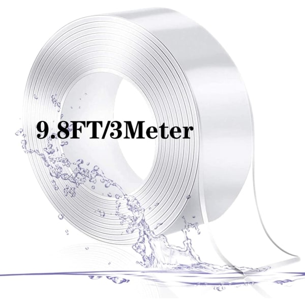 3 meter ekstra sterk tosidig tape, Nano Tape Trans