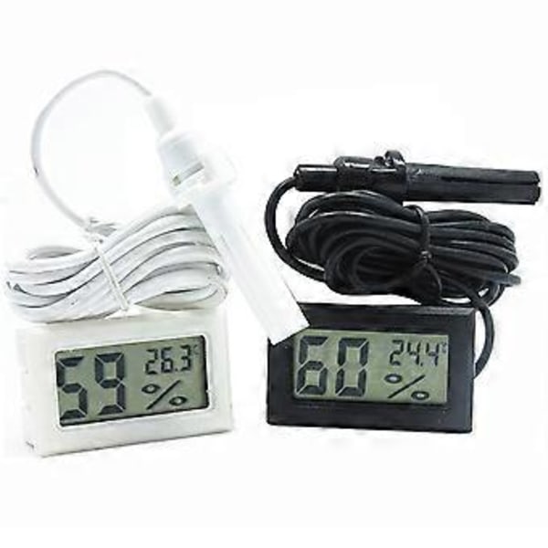 Digital LCD-display Inomhustemperatur Luftfuktighetsmätare Termometer Hygrometer Qinhai (Svart)