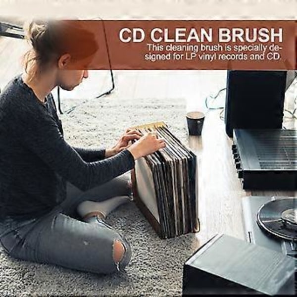 LP Rengjøringsbørste Vinylplate Rengjøring Platespiller CD Album Kassett Rengjøringsbørste