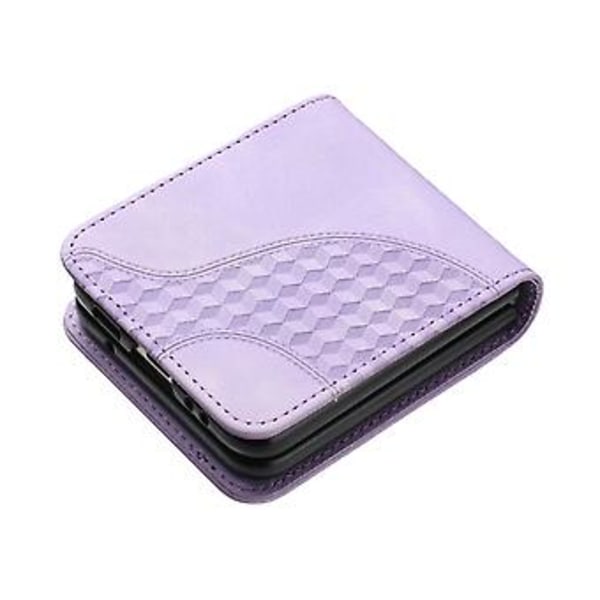 Elefant-præget PU-etui til Samsung Galaxy Z Flip3 5G (Lyselilla)