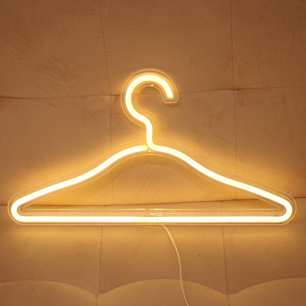 1 st neonljus, LED-klädhängare neonljusskylt USB-ström