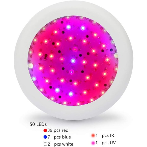 150W LED plantevækstlampe, 9 fuldspektrum hydroponisk lampe, med