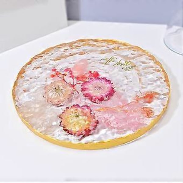 Vatten Ripple Kopp Mat Epoxy Form Flexibel Silikonform för Konstnärliga Hemdekorationer Bänkskiva Underlägg Tillverkningsform (kvadratisk)