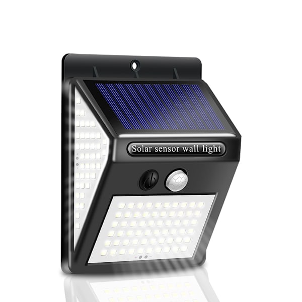 1pc Rörelsesensor Solcellslampa Utomhus【140 LED】, 3 lägen Kraftfull
